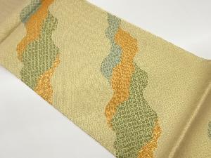 本場筑前博多佐賀錦道長取りに吉祥文模様織出し袋帯